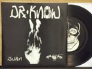 DR KNOW - BURN 7'' EP RARE 1985 PRESS W/ INSERT SoCaL HC PUNK , BLACK FLAG, KBD