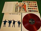 Beatles Help Japan LP 1st press von 1965 red vinyl mit Poster Odeon OP-7387