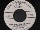 FATS DOMINO: why don't you do right / wigs ABC 7