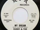SUNNY & SUNLINERS My Dream / Hip Huggin Mini RPR 45 sweet soul funk NM HEAR