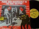 Punk and disorderly the final solution lll vinyl lp rare punk v/a looks mint fab