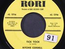 RITCHIE CORDELL & GROUP: tick tock / please don't tell her RORI 7