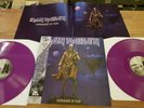 IRON MAIDEN - SOMEWHERE ON TOUR - RARE 2LP USA 1987 PURPLE WAX+OBI / POSTER MINT