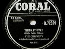 THE CRICKETS - THINK IT OVER / FOOL'S PARADISE - 78RPM RECORD