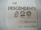 Descendents, Ride The Wild, It's A Hectic World 7” Vinyl, Rare Punk