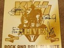 KISS KRUISE V AUTOGRAPHED ROCK AND ROLL ALL NITE VINYL + RARE COA INSERT CARD