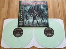 2LP IRON MAIDEN - EDDIE RIPS UP ICELAND - MISPRESS WHITE GREEN MARBLE VINYL NEW