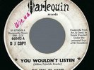 The Ides of March You Wouldn't Listen 45 1966 Chicago Garage DJ Harlequin vg