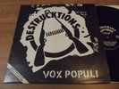 DESTRUCKTIONS - VOX POPULI LP RARE 1983 PRESS W/ INSERT & BOOKLET HC PUNK , KBD