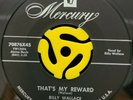 Rockabilly 45 - Billy Wallace - That's My Reward - Mercury Vg+ HEAR