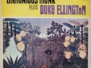 THELONIOUS MONK: Plays Duke Ellington Japan SMJ-6039M Milestone Jazz LP Vinyl
