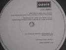 OASIS 12 INCH SINGLE DJ UPSHOT PROMO. WHITE LABEL   COLUMBIA AND PRESS SHEET