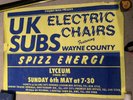 UK SUBS / SPIZZ / ELECTRIC CHAIRS - POSTER ORIG UK 78 PUNK NEW WAVE LYCEUM