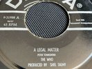 rare_ THE WHO _ South America _ A LEGAL MATTER _ 45_ Decca 7
