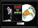 ELVIS PRESLEY BACK IN MEMPHIS WHITE GOLD SILVER PLATINUM TONE RECORD LP FRAME