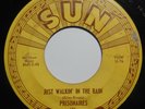 PRISONAIRES Walkin' In The Rain/ Baby Please 45 SUN 186 Rare Doo-Wop R&B - HEAR