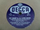 CARL DOBKINS JR: MY HEART IS AN OPEN BOOK 1959 DECCA 78RPM EX SOUTH AFRICA PRESS