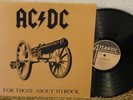 AC/DC FOR THOSE ABOUT TO ROCK MASTERDISK ALBUM 1981 NM - TO NEAR MINT RECORD