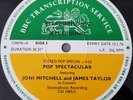 BBC Transcription Services Joni Mitchell James Taylor Stereo Pop Special 6 live