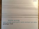 Phil Woods Gene Quill Sahib Shihab  Hal Stein  Four Altos Prestige  LPJ 70028