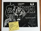 SAXON Live Lp plus original ticket Heavy Metal Rock NWOBHM Manchester Apollo 