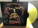 Sum 41 Order In Decline Signed Limited Edition Yellow Vinyl LP Autograph Blink