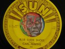HEAR Carl Perkins 45 Blue Suede Shoes / Honey Don't SUN 234 rockabilly bopper