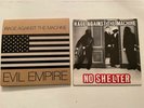 2 “Rage Against the Machine” 7” 45 rpm Vinyls. No Shelter and Evil Empire.