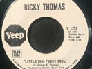 Little Miss Funky Soul/Why Did I Ever Let You Go by Ricky Thomas (Veep) 7