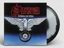 Saxon- Wheels of Steel -  (Gray-Black swirl  color vinyl). Hard to find.