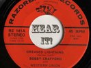 AR Country Rockabilly 45 BOBBY CRAFFORD Greased Lightning RAZORBACK hear