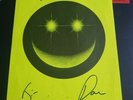 Django Django Glowing In The Dark LP- glow in the dark vinyl+signed neon smiley