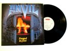 ANVIL FORGED IN FIRE LP ORIGINAL 1983 IMPORT VINYL + LYRICS LIPS