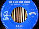 ? RARE 45 MEXICO DISCOS GAMMA BLUE ?KISS? HARD LUCK WOMAN / MISTER SPEED