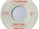 Sherry Davis - Humble Heart 7” 45 Single Buddy Holly Folk Country 1957