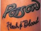 Poison Flesh & Blood UK LP Vinyl Record Album INNER 1990 EST2126 Enigma 33 VG