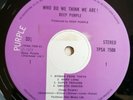 Deep Purple LP Who Do We Think We Are UK Purple 1st Press & Insert A-1U B-1U ++