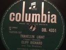 CLIFF RICHARD AND THE SHADOWS TRAVELLIN' LIGHT 78 RPM 10
