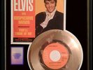 ELVIS PRESLEY SUSPICIOUS MINDS 45 RPM GOLD METALIZED RECORD RARE NON RIAA AWARD