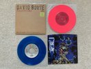 David Bowie Hallo Spaceboy PINK Vinyl 7” Single + Blue Jean Colored