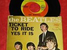 THE BEATLES (TICKET TO RIDE) ROCK 45 RPM RECORD & SLEEVE BEAUTIFUL SHAPE