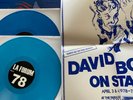 DAVID BOWIE - RARE DOUBLE VINYL LP LA FORUM 1978 LIMITED BLUE VINYL + POSTER