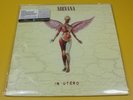 RARE * NIRVANA   IN UTERO * VINTAGE 180G YELLOW RECORD ALBUM WITH HYPE STICKER
