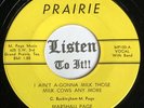 TX Hick Bopper Country 45 MARSHALL PAGE I Aint A-Gonna Milk Those Cows PRAIRIE