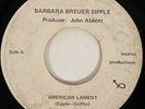 BARBARA BREUER SIPPLE American Lament / The Fool Private Xian Psych Folk 45 HEAR