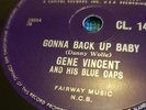 Gonna Back Up Baby.78 Gene Vincent. Buy 1 78 Get Another Half Price.
