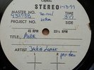 Acetate (Lacquer) Test Disc: JACKIE LOMAX - More - Capitol Records
