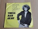 THREE MAN ARMY – What’s Your Name (1971)  7” single . . . . UK Pegasus label