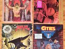 4 1980's LP Vinyl Records ANVIL Heretic CITIES Anthem - MINT SEALED METAL BLADE