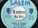 Obscure VA Country Bop Rockabilly 45 CARL HAMILTON Nine Pound / Moon SALEM hear
